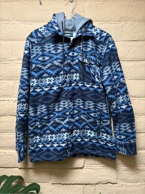 Tony Hawk Blue Aztec Sherpa Hooded Jacket